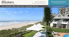 Desktop Screenshot of bookings.thebreakers.com.au