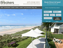 Tablet Screenshot of bookings.thebreakers.com.au